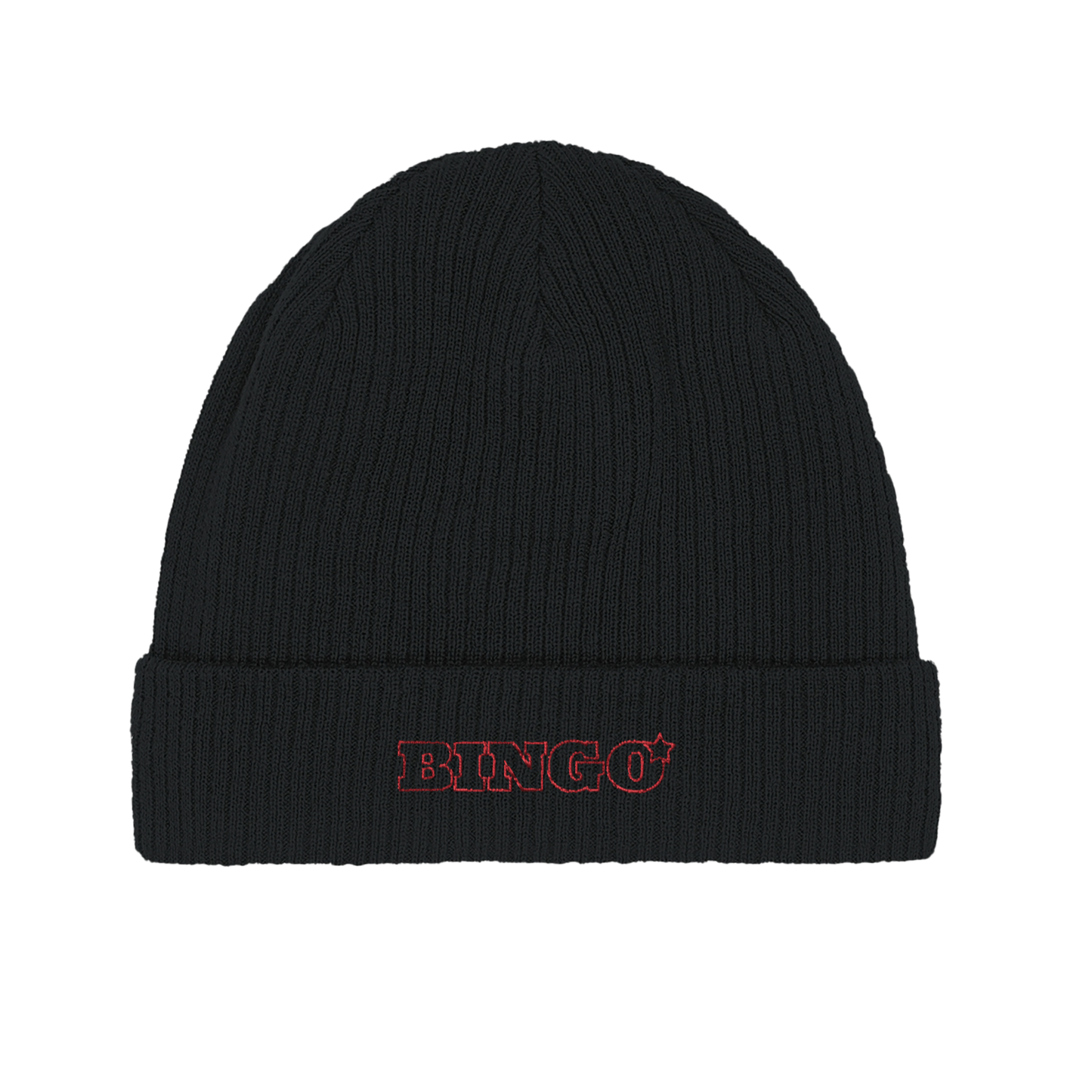 Outlined Bingo Black Beanie