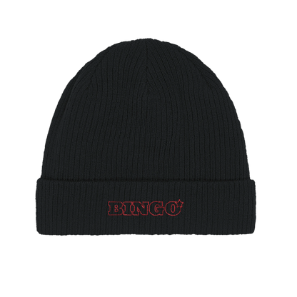 Outlined Bingo Black Beanie