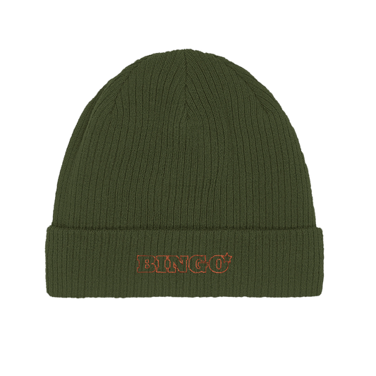 Outlined Bingo Olive Beanie